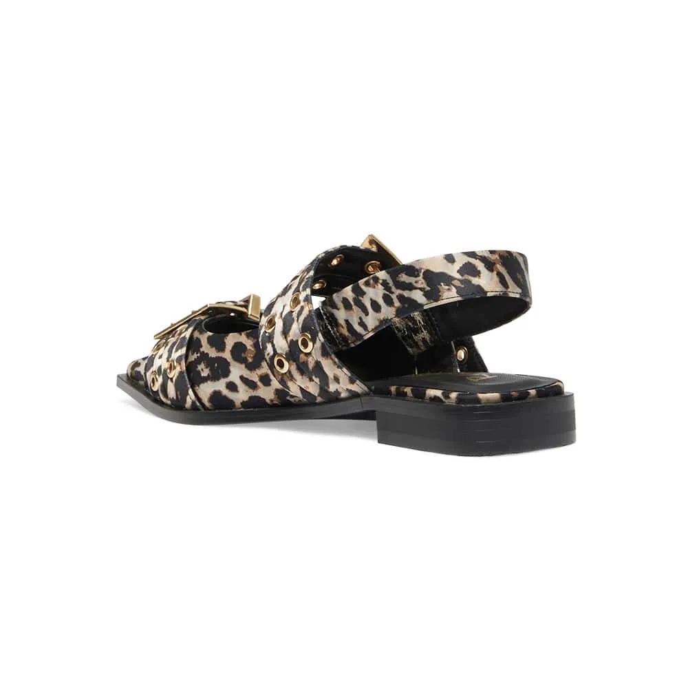 Suzie Flat in Animal Fabric