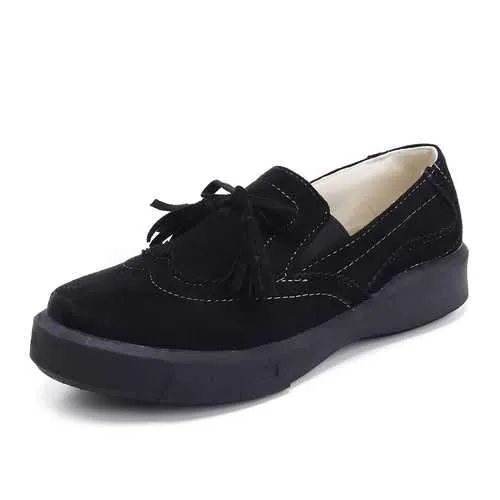 Tassel Slip On Flat Women Casual Brogue Shoes