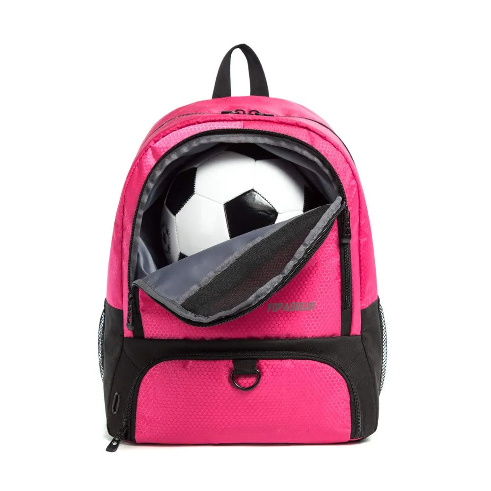 Tindecokin Girls Soccer Bag - Youth Soccer Backpack Football & Basketball & Volleyball Training Package