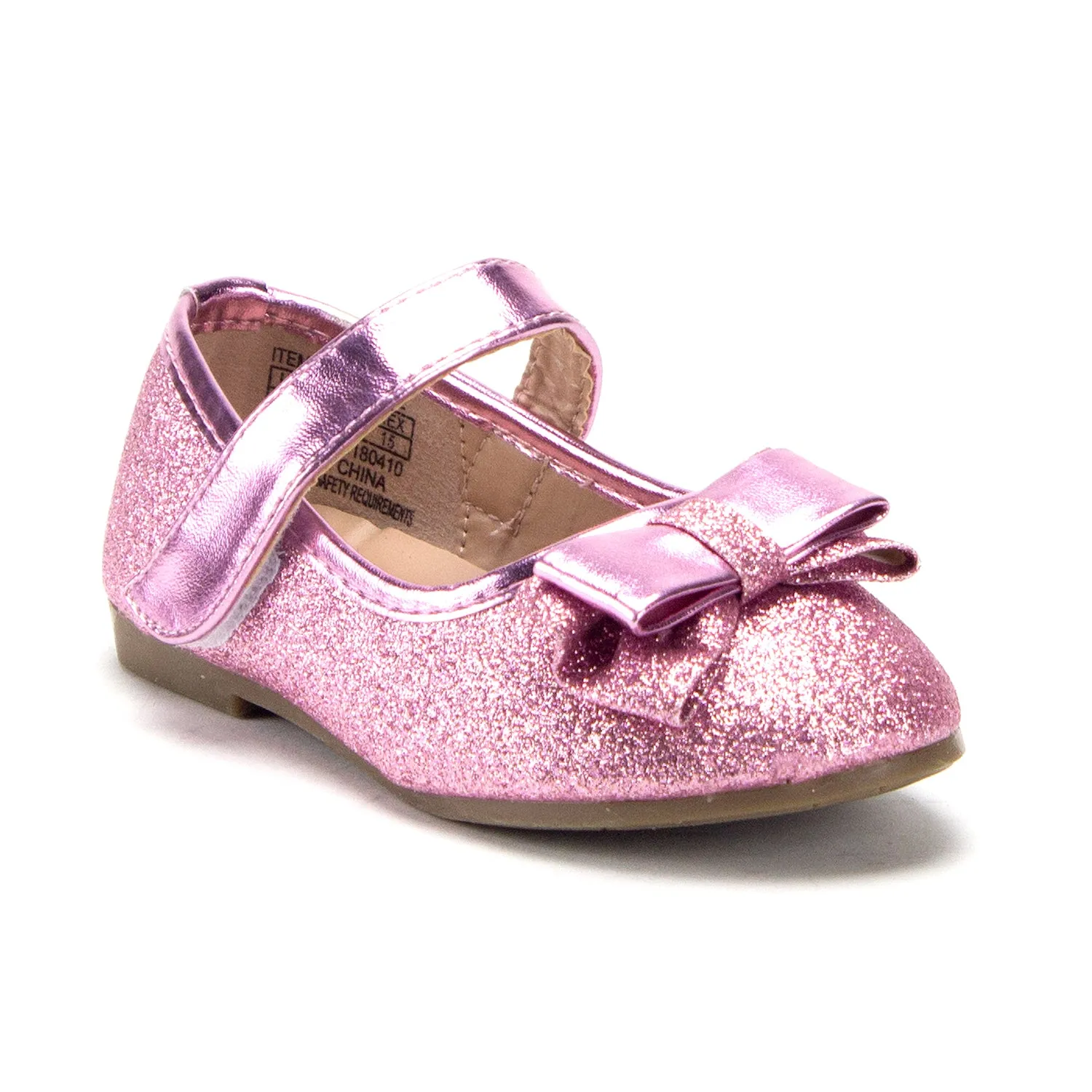 Toddler Little Girls Mary Jane Glitter Ballerina Flats Shoes