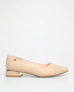 Tomaz NN237 Ladies Pointy Flats (Beige)