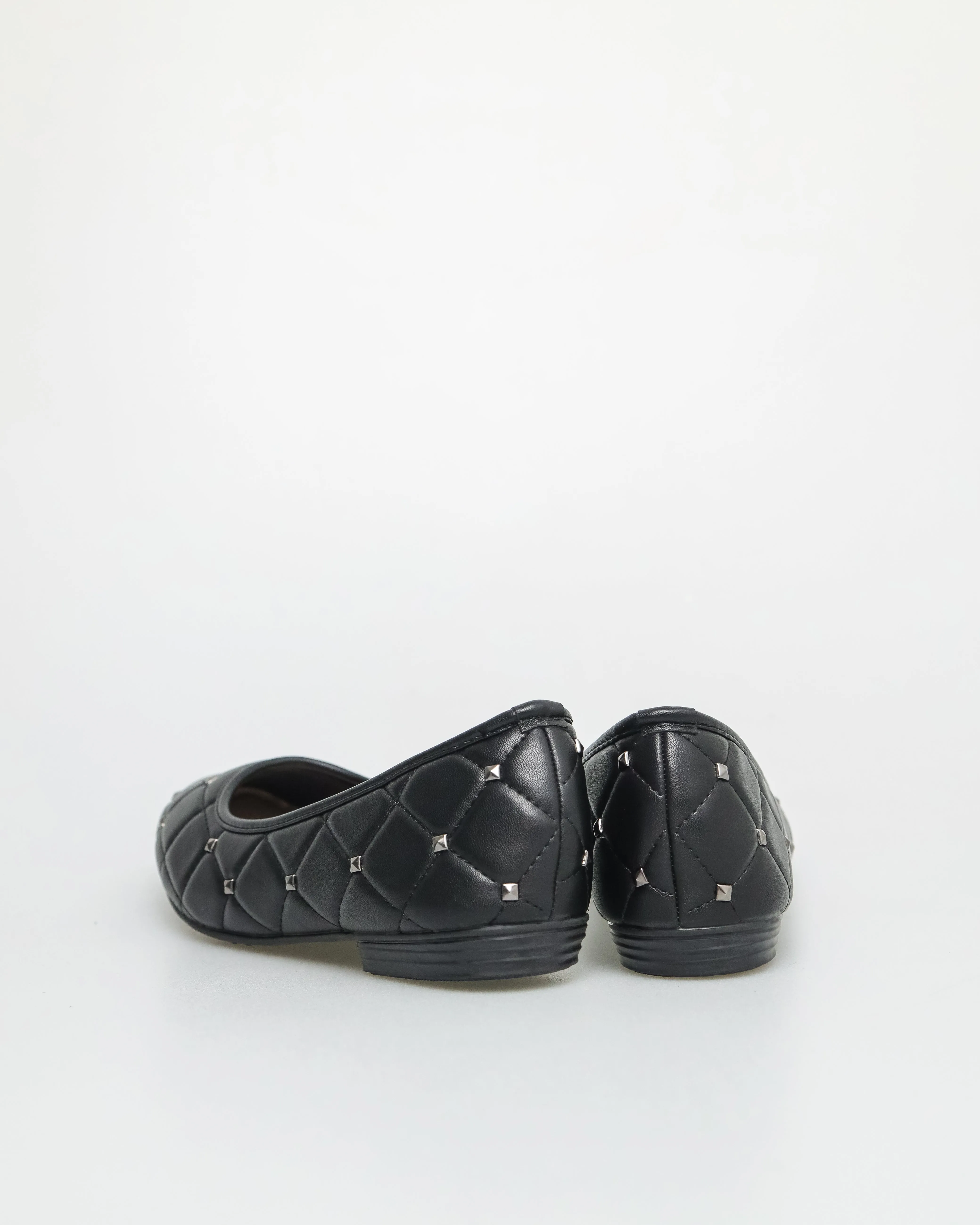 Tomaz NN336 Ladies Quilted Flats (Black)