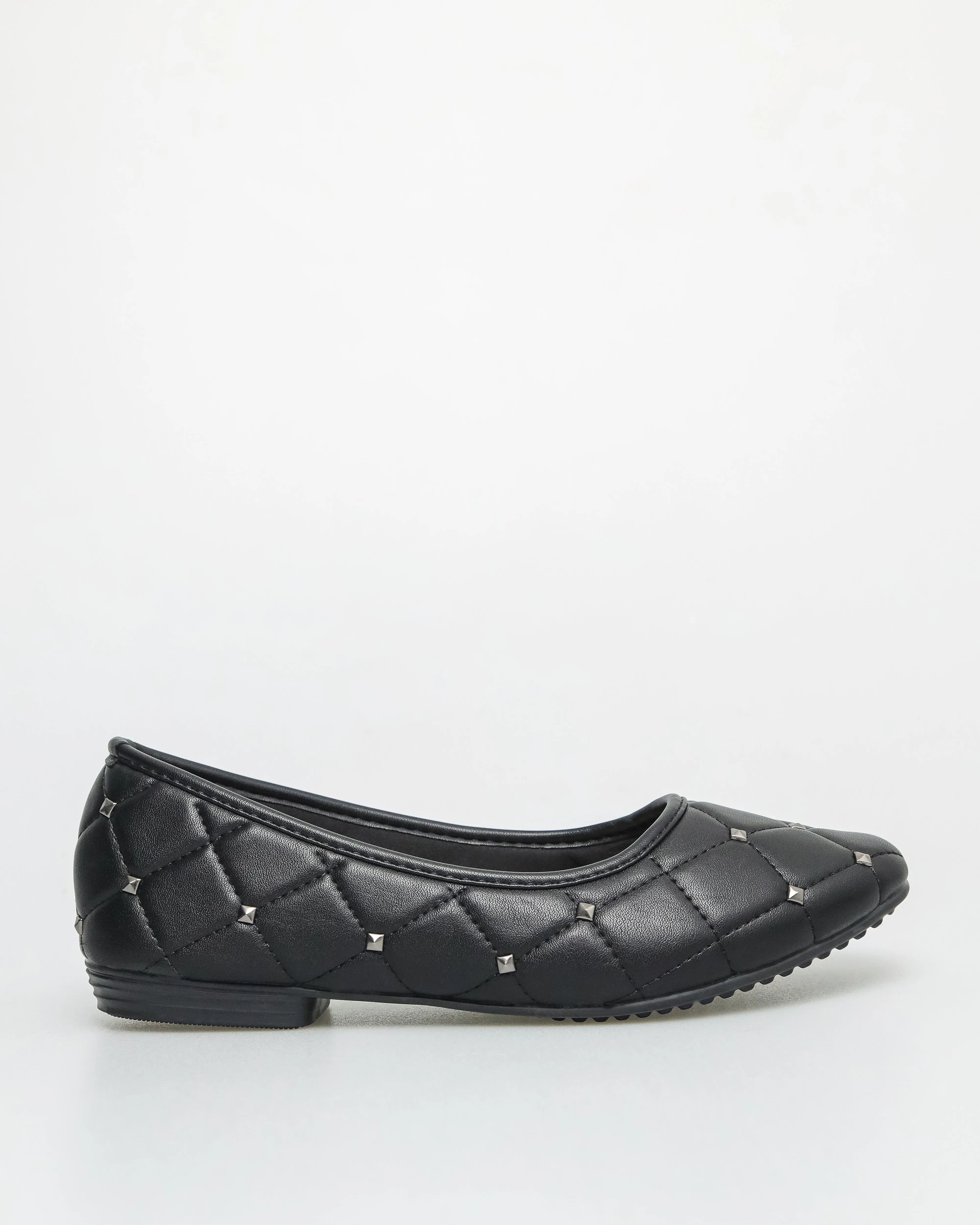 Tomaz NN336 Ladies Quilted Flats (Black)