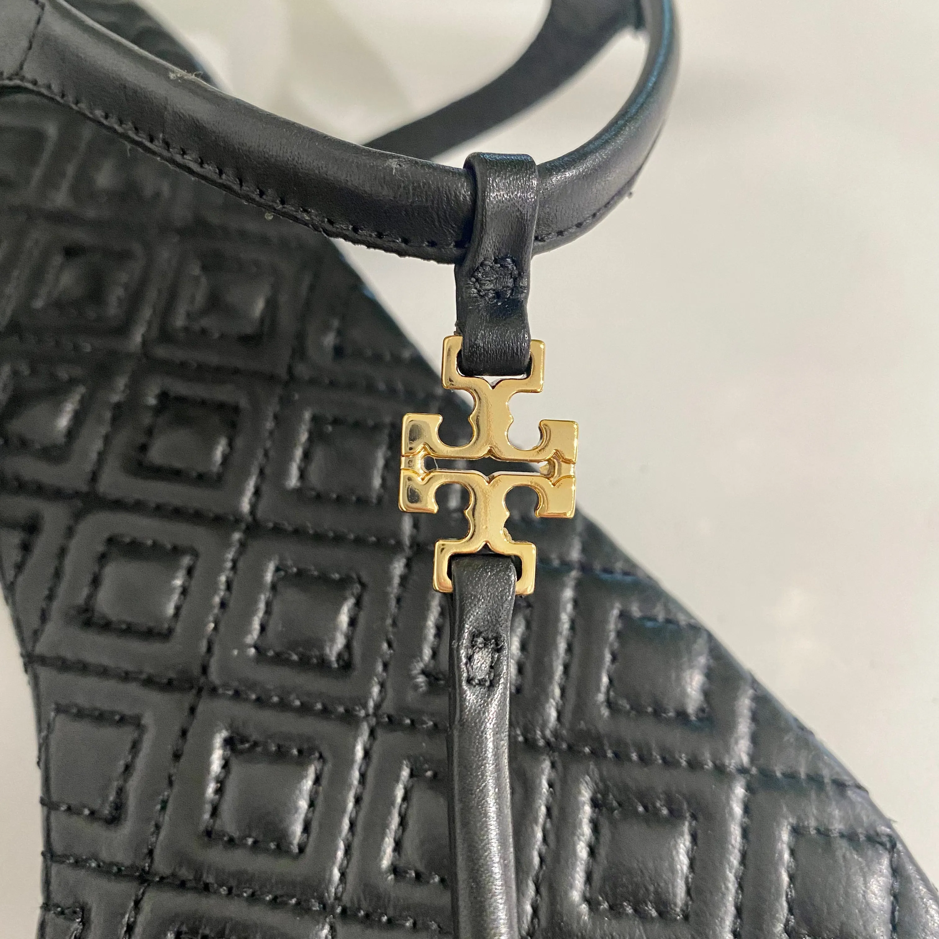 Tory Burch Black Marion Sandals