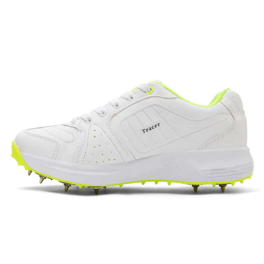 Tracer T-Spinner 283 Spikes Cricket Shoes - White/Green