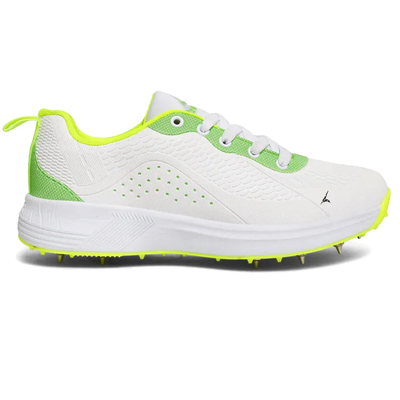 Tracer T-Spinner 294 Spikes Cricket Shoes - White/Green