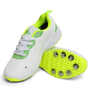 Tracer T-Spinner 294 Spikes Cricket Shoes - White/Green