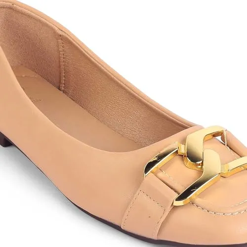 tresmode Pici Women's Ballerina Shoes Footwear Nude, 6 UK / 39 EU - Ladies Ballet Flats Formal Casual Comfortable Wear