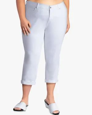 Tristen Denim Capri | White