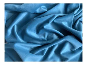 TURKISH BLUE - Upholstery / Furnishing  velvet  for Cushions, Bags, Curtains - 140  cms - 330 gsm - by Truly Sumptuous