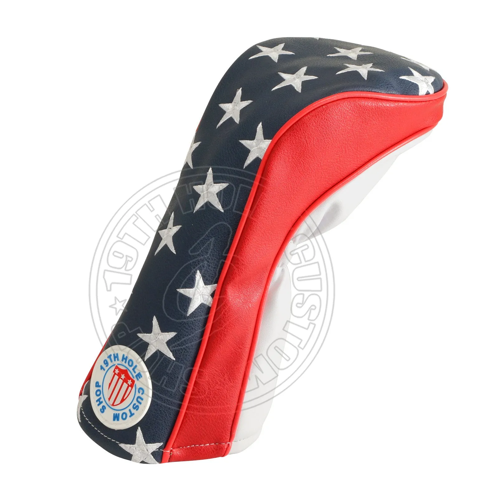 US Flag Stars and Stripes Driver Head cover, Blue/Red/White