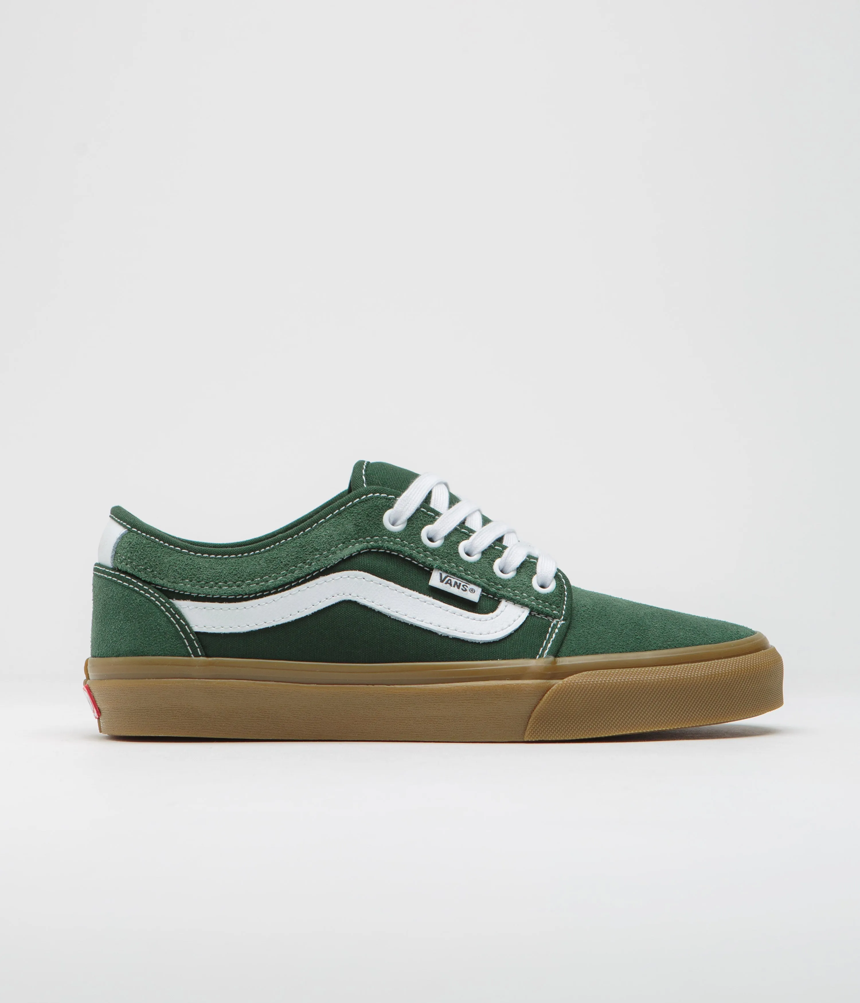 Vans Chukka Sidestripe Shoes - Dark Green / Gum