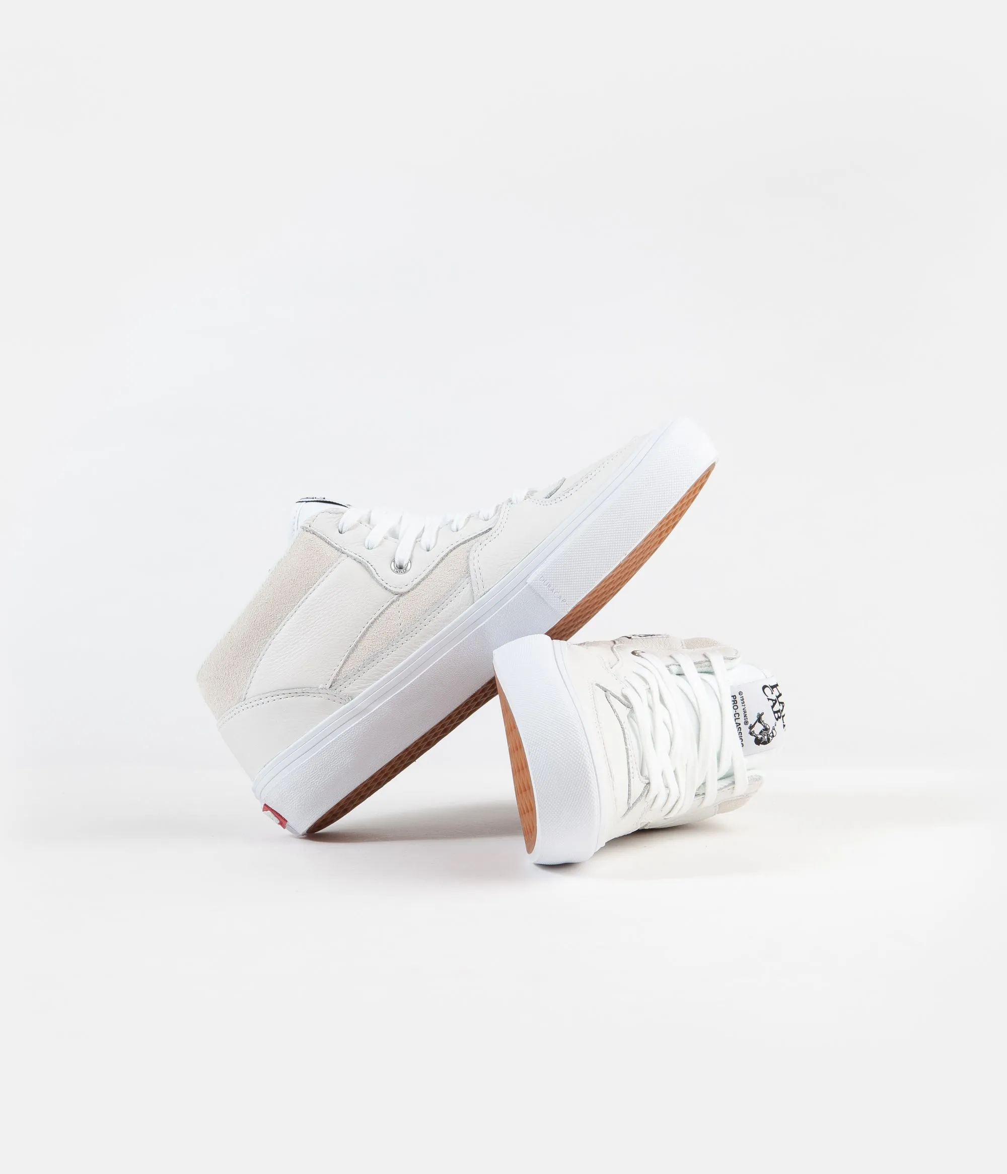 Vans Half Cab Pro Shoes - (Leather) White