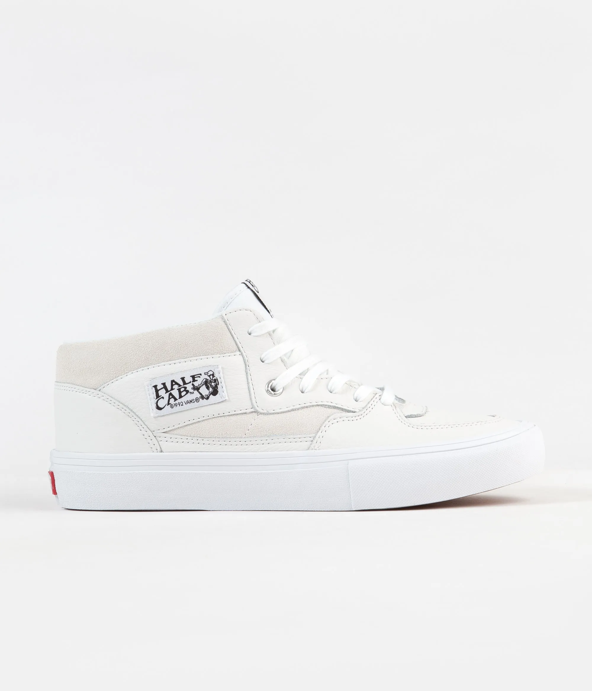 Vans Half Cab Pro Shoes - (Leather) White