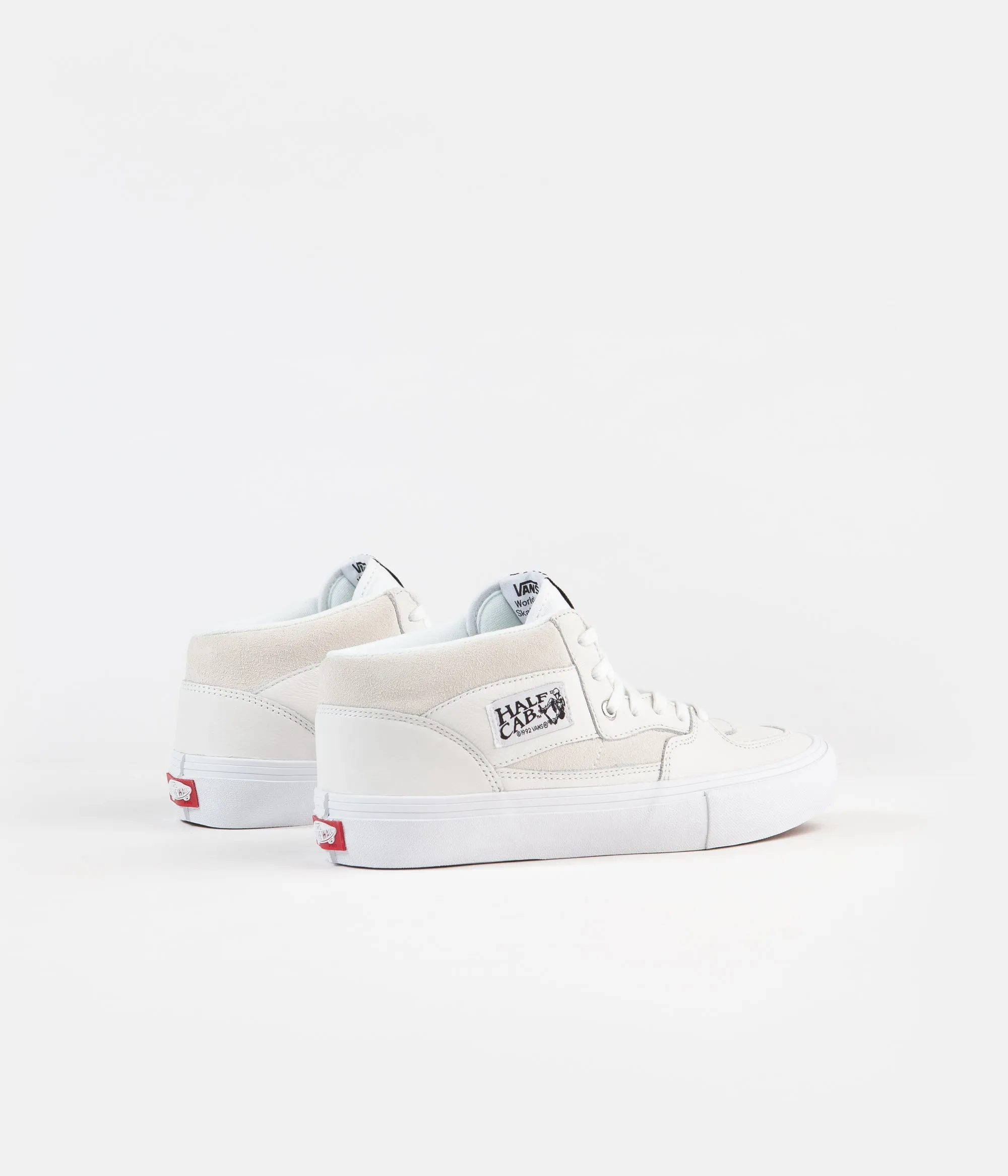 Vans Half Cab Pro Shoes - (Leather) White