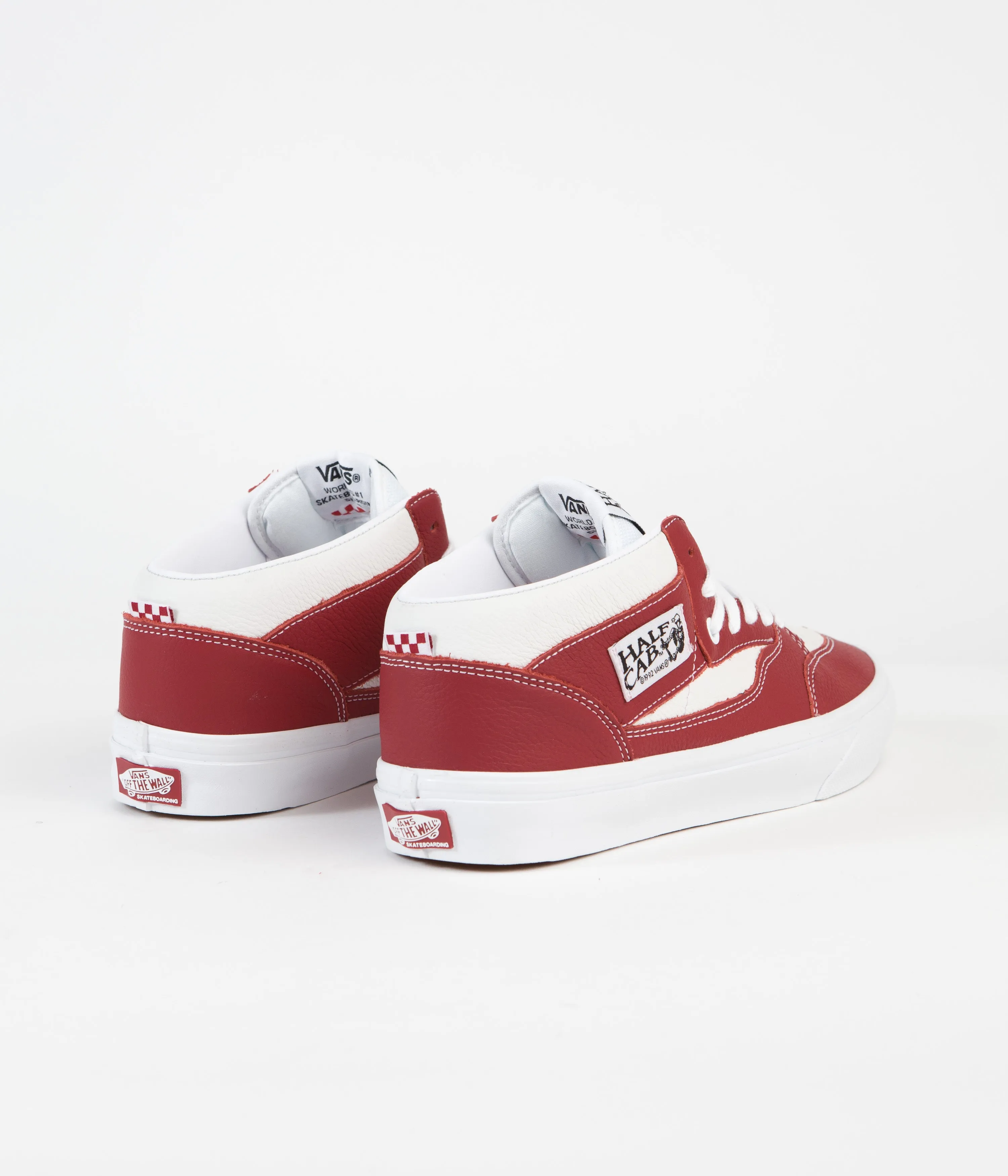 Vans Skate Half Cab '92 Shoes - (Sport Leather) Chili Pepper / White