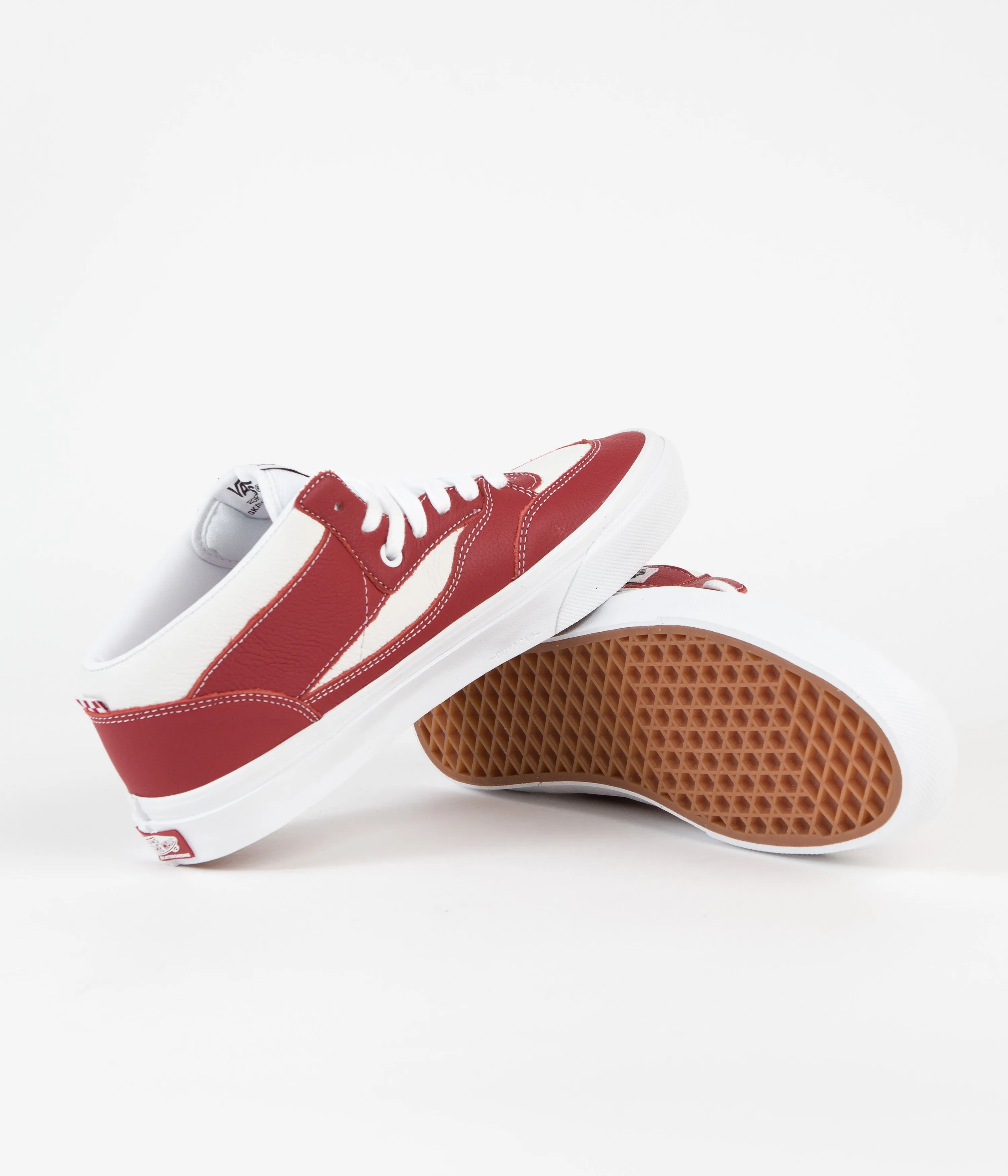 Vans Skate Half Cab '92 Shoes - (Sport Leather) Chili Pepper / White