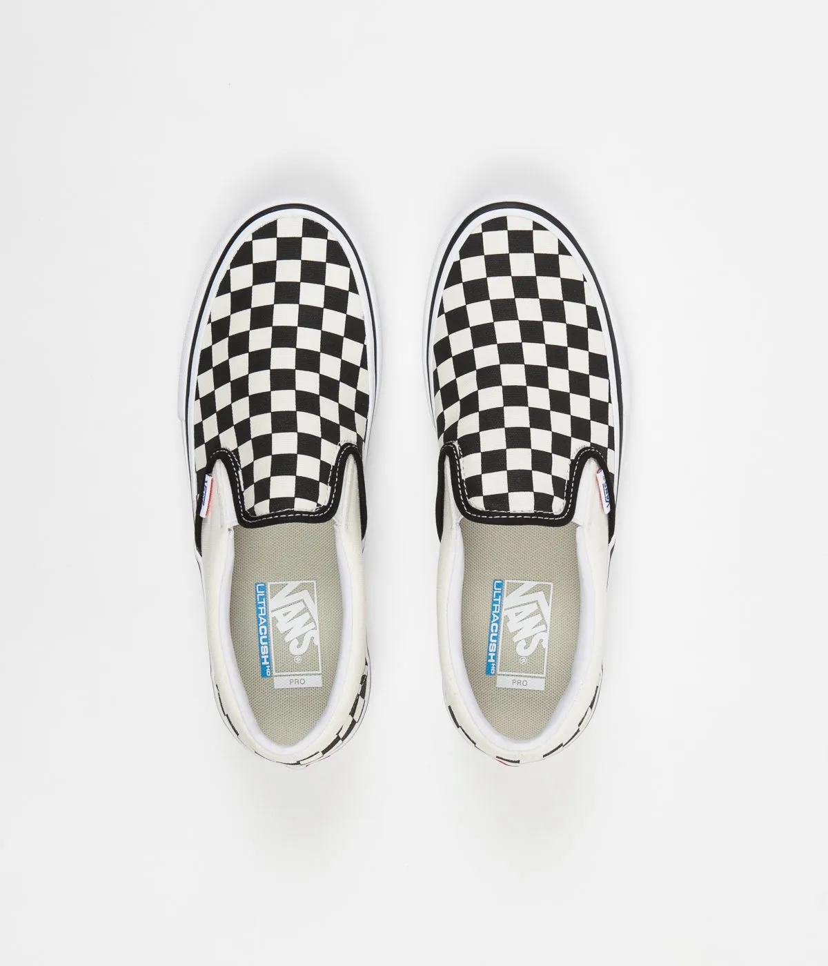 Vans Slip On Pro Checkerboard Shoes - Black / White