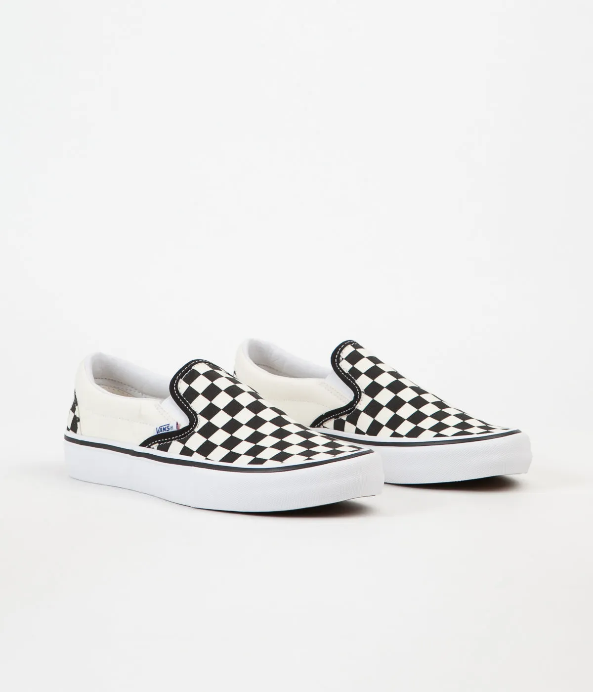 Vans Slip On Pro Checkerboard Shoes - Black / White