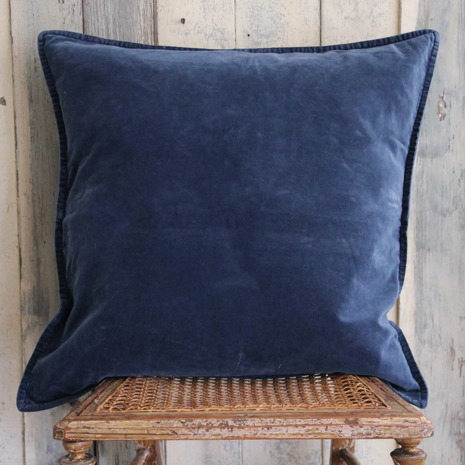 Velvet Cushion - Antique Blue