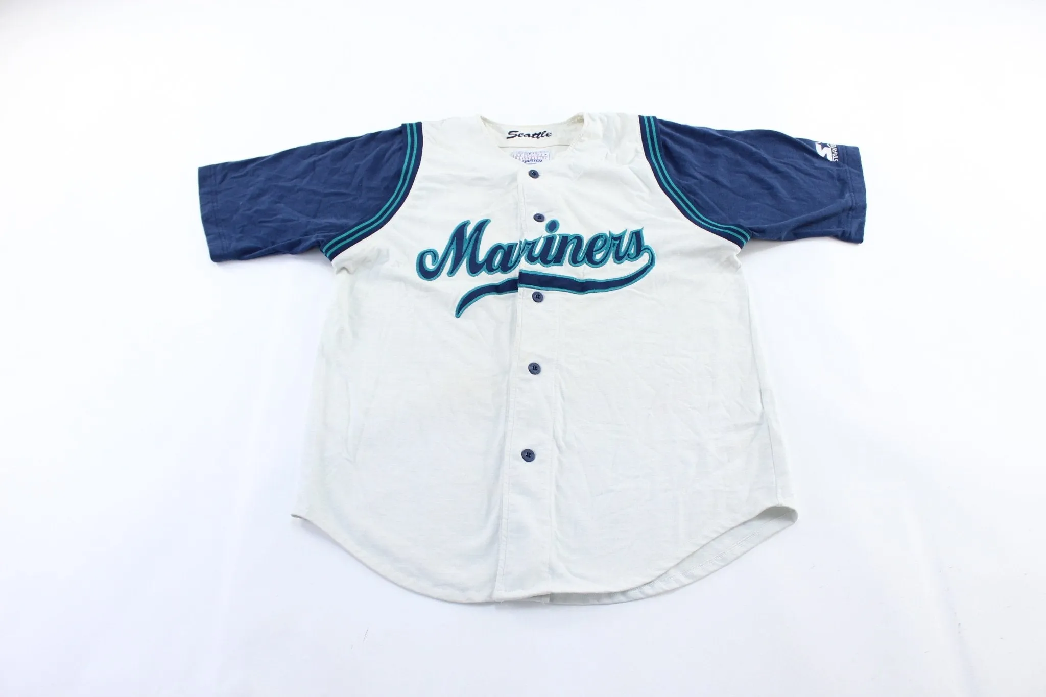 Vintage Seattle Mariners Embroidered Starter Baseball Jersey