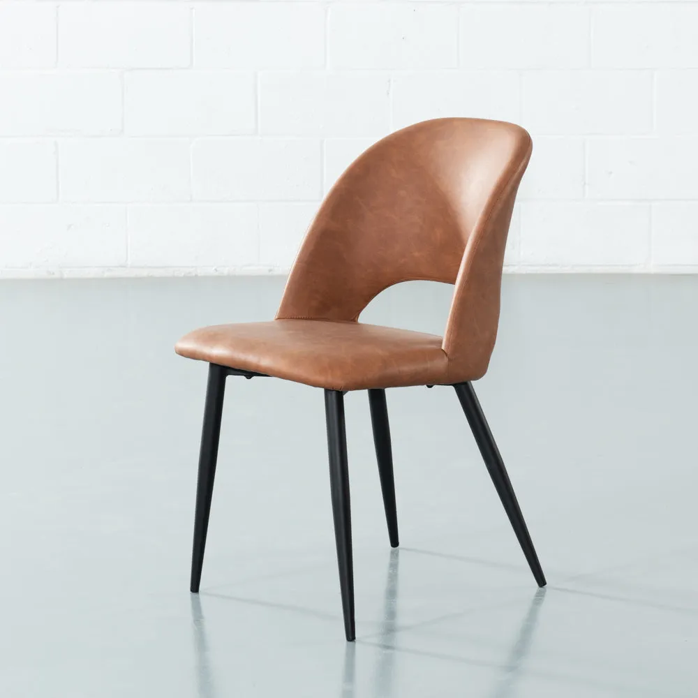 WALTER - Brown Leather Chair