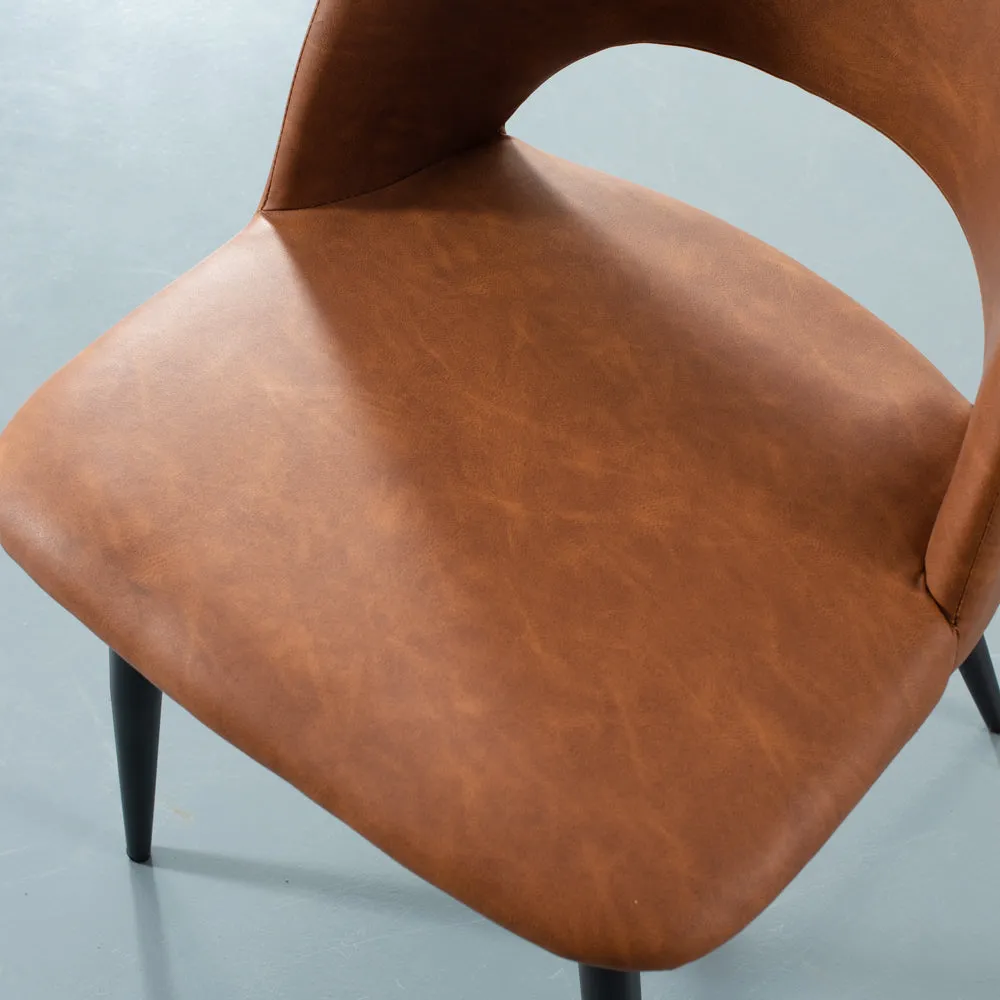 WALTER - Brown Leather Chair