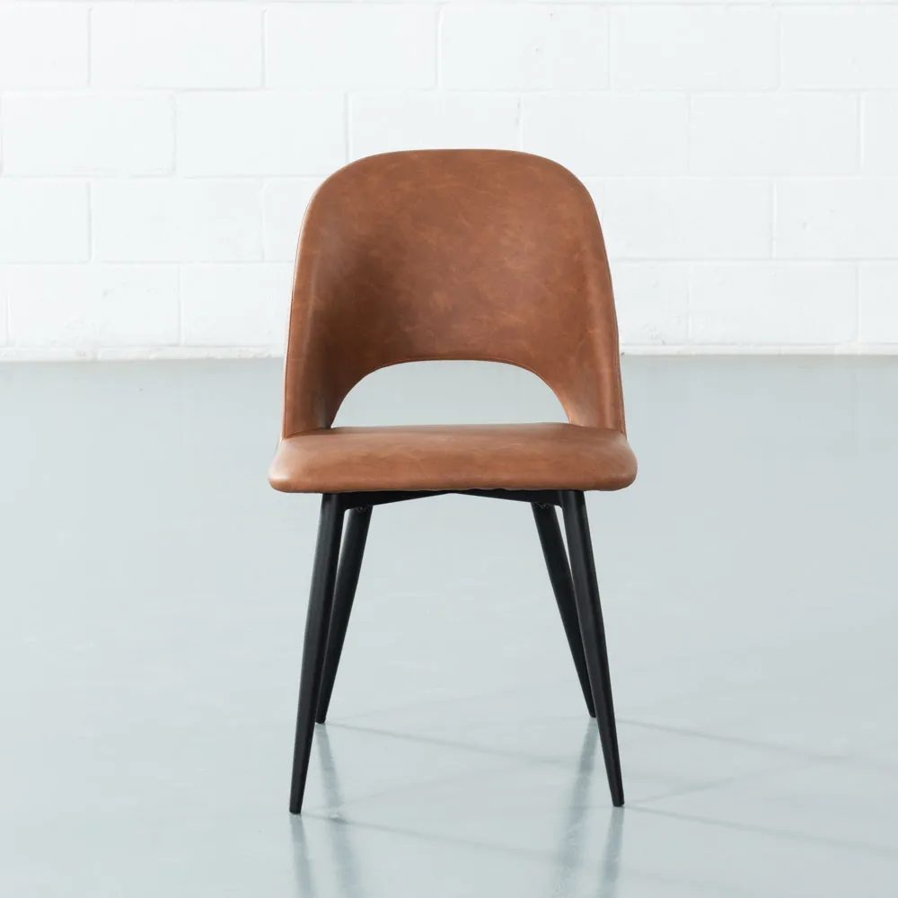 WALTER - Brown Leather Chair