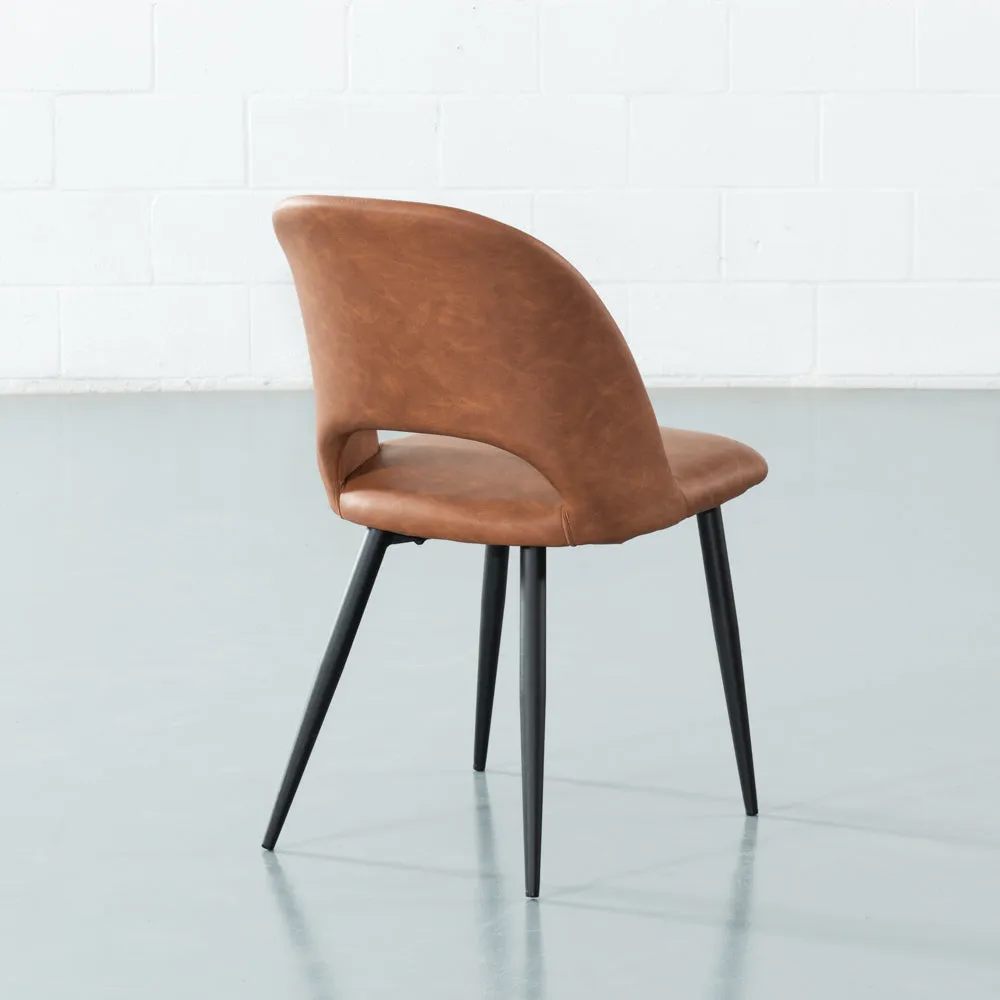 WALTER - Brown Leather Chair