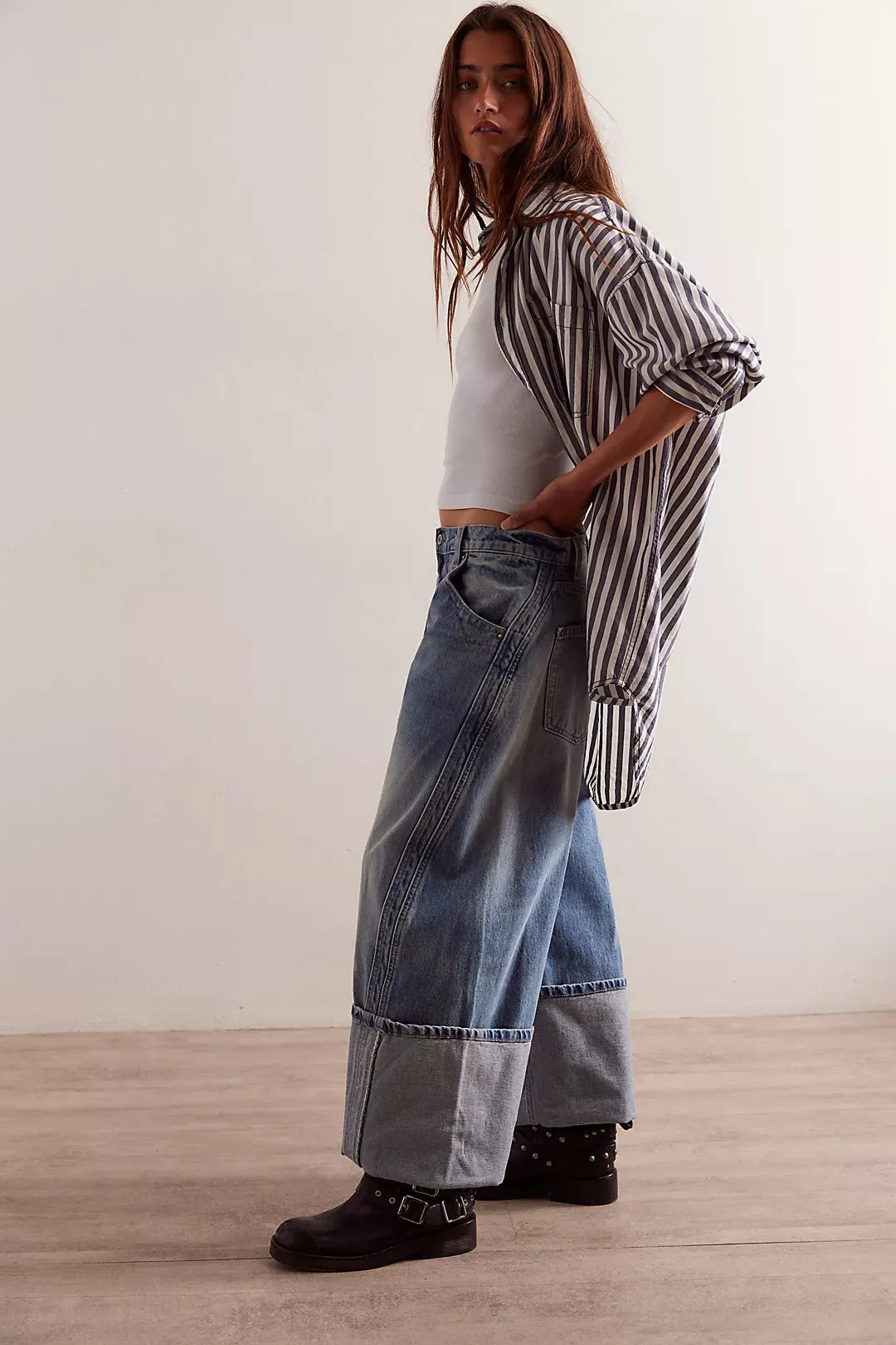 We The Free Olsen Cuffed Barrel Jeans