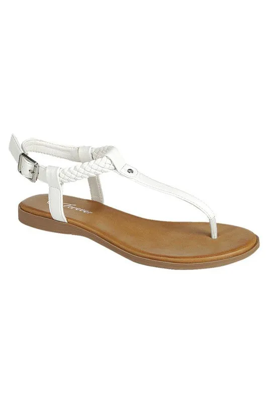 White Braided Sandal