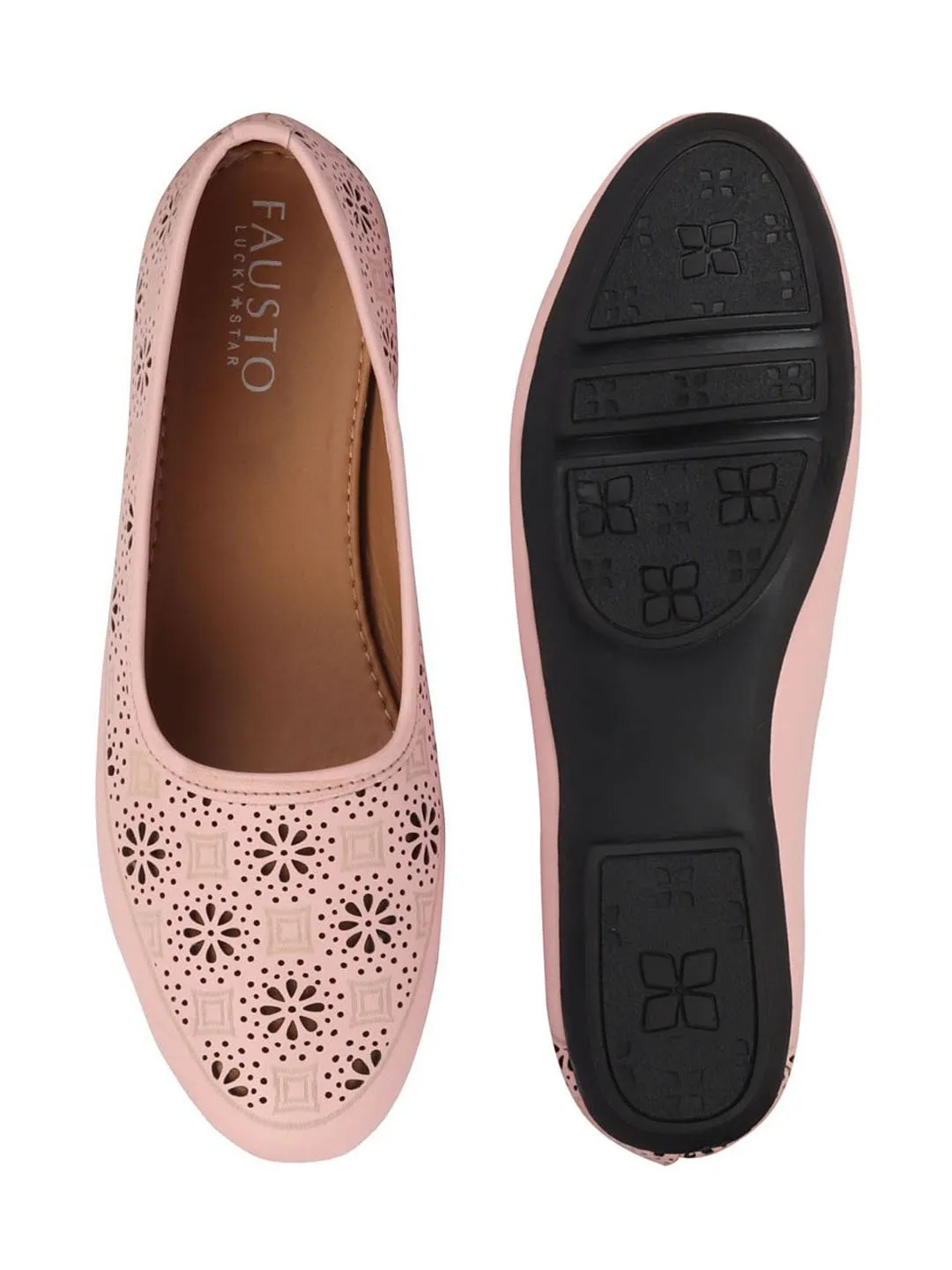 Women Pink Flat Slip On Ballerina