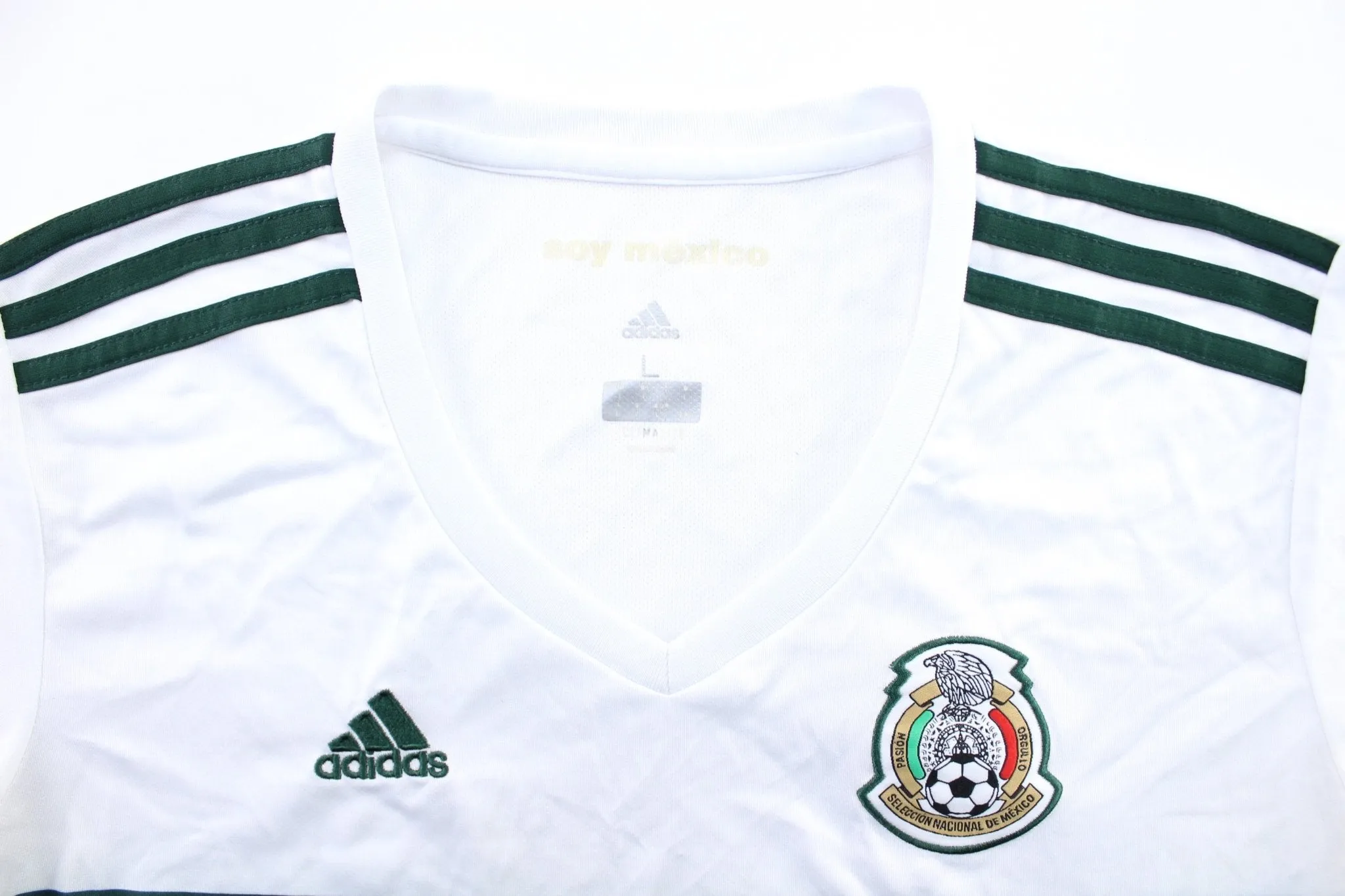 Women's Adidas Embroidered Mexico Striped Soccer Jersey