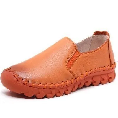 Women's Casual Shoes Handmade Leather Flats Loafers #823