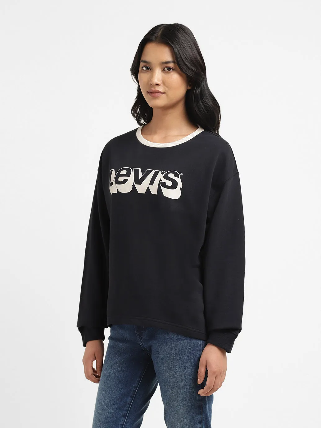 Women's Printed Crew Neck Sweatshirt