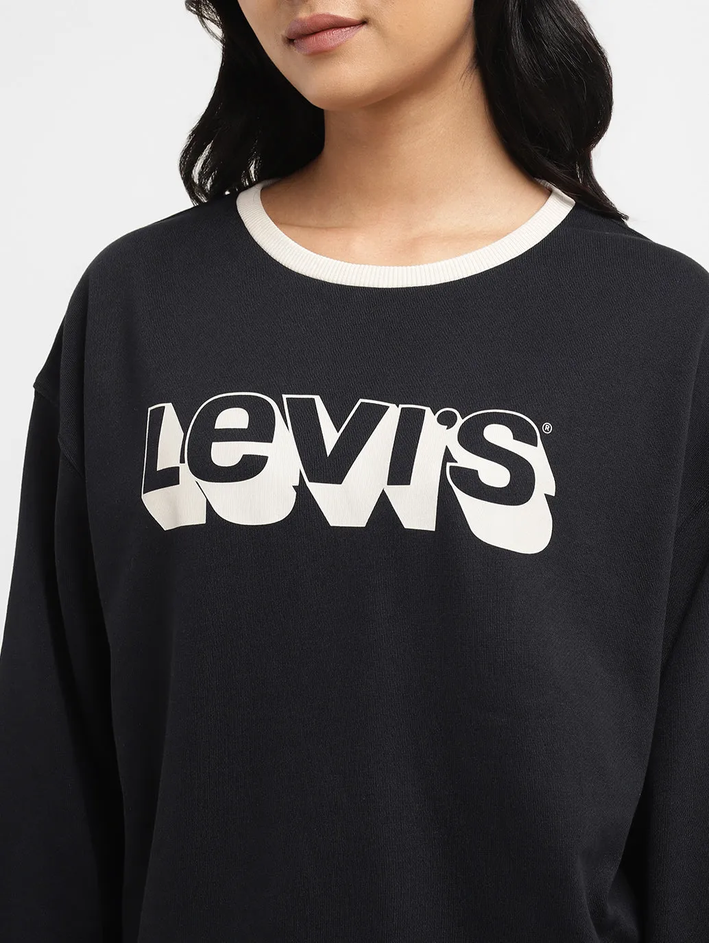 Women's Printed Crew Neck Sweatshirt