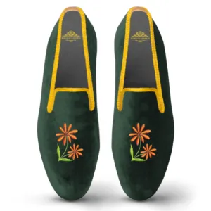 Women's Velvet Loafer/Slipper Shoe Flowers